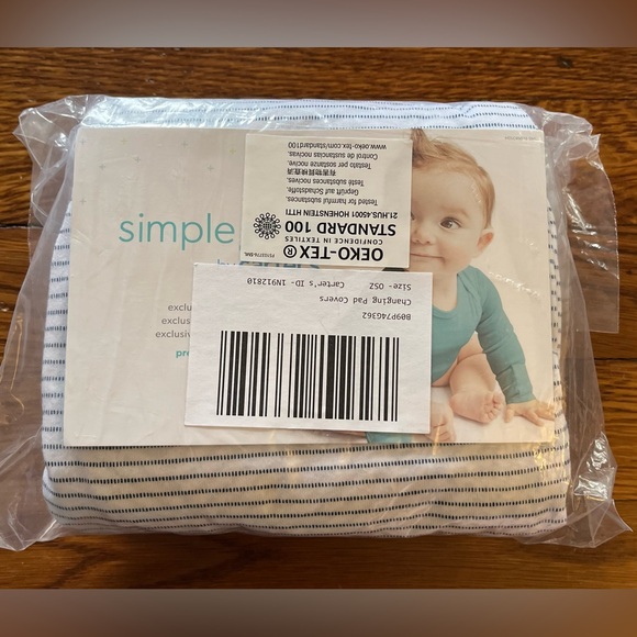 NWT Carters 100% Cotton Oeko-Tex Certified Changing Pad Covers Set of 2 Baby Boy - Picture 2 of 5